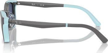 Kids' 49mm Rectangular Optical Glasses & Clip-On Sunglasses