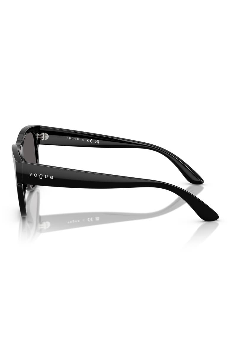 Kids' 52mm Pillow Sunglasses, Alternate, color, BLACK