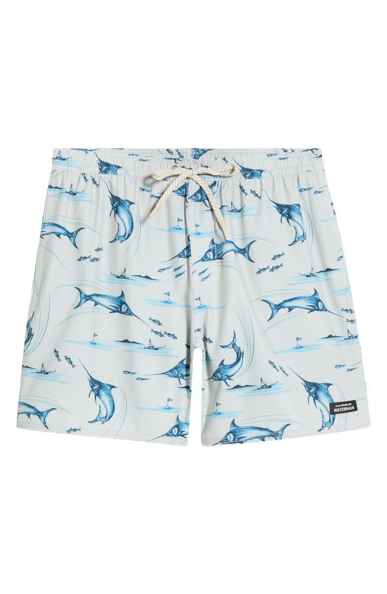 Quiksilver Mix Volley 17" Swim Trunks, Main, color, Moonbeam