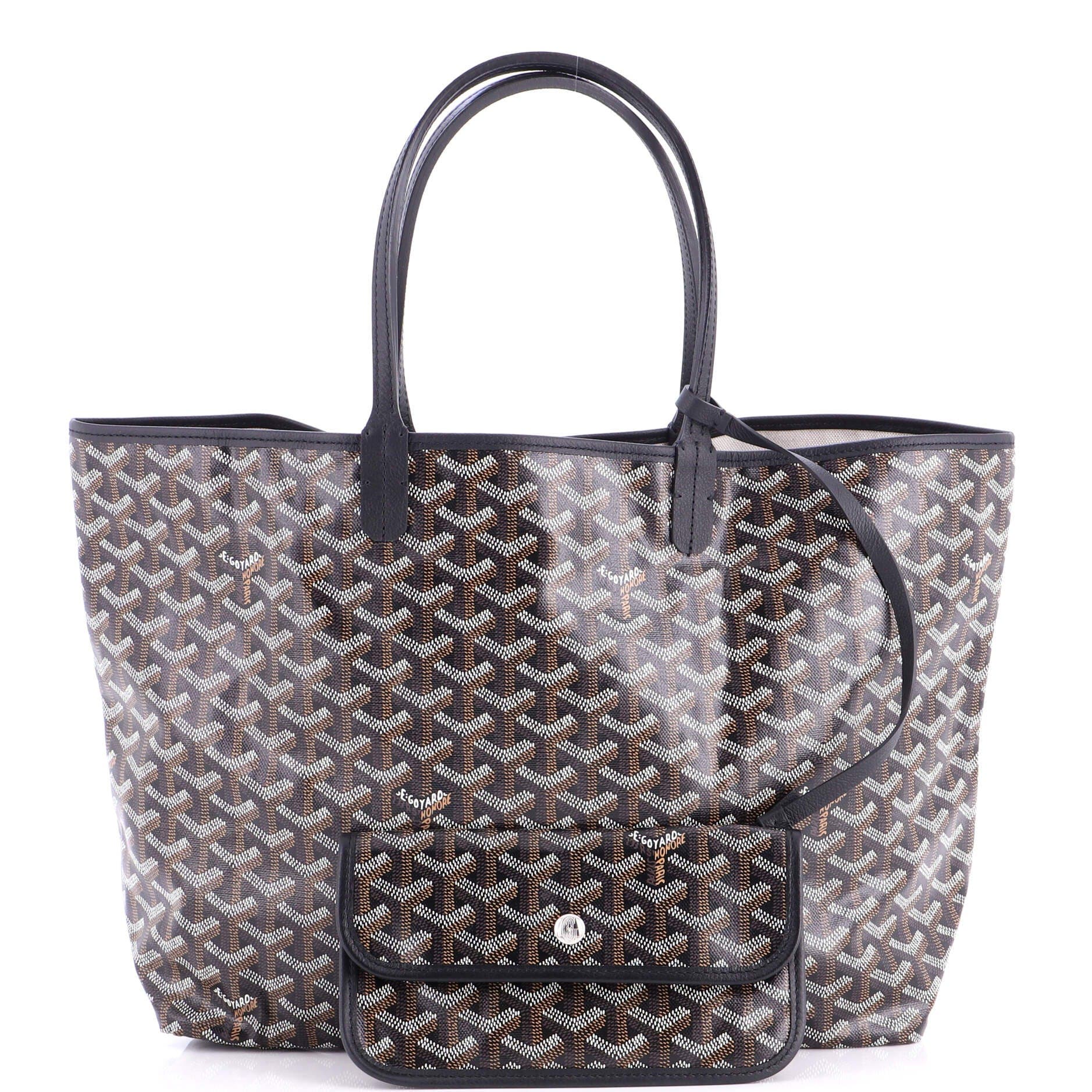 Saint Louis Tote Coated Canvas PM, Alternate, color, Black