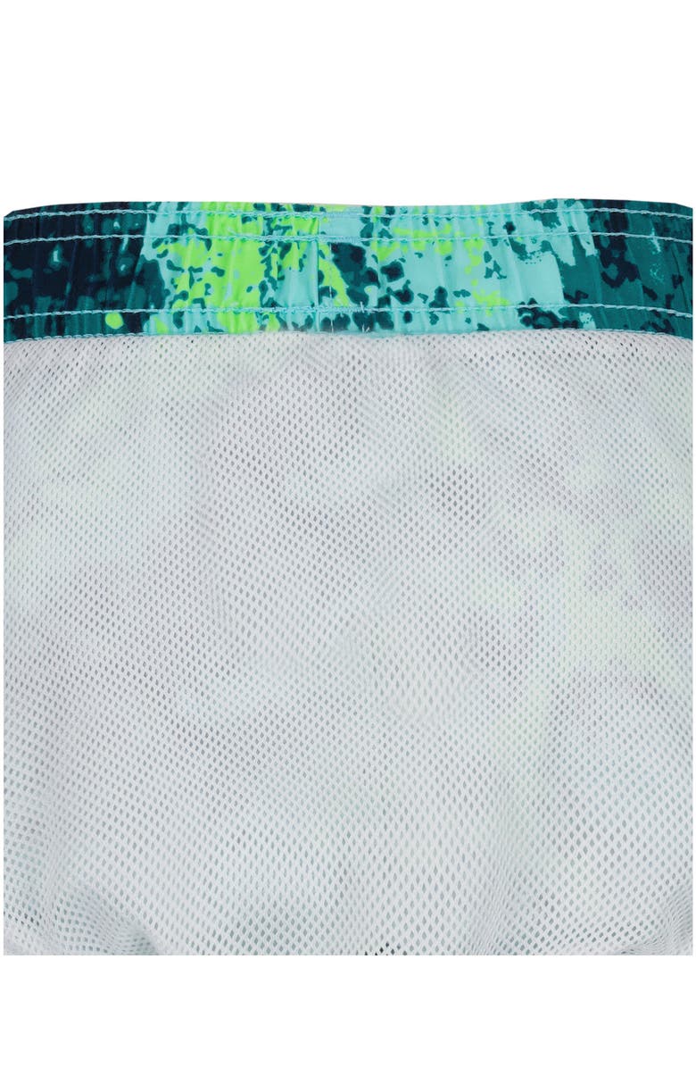 Under Armour Kids' Coral Logo Rashguard & Swim Trunks Set, Alternate, color, Neo Turquoise