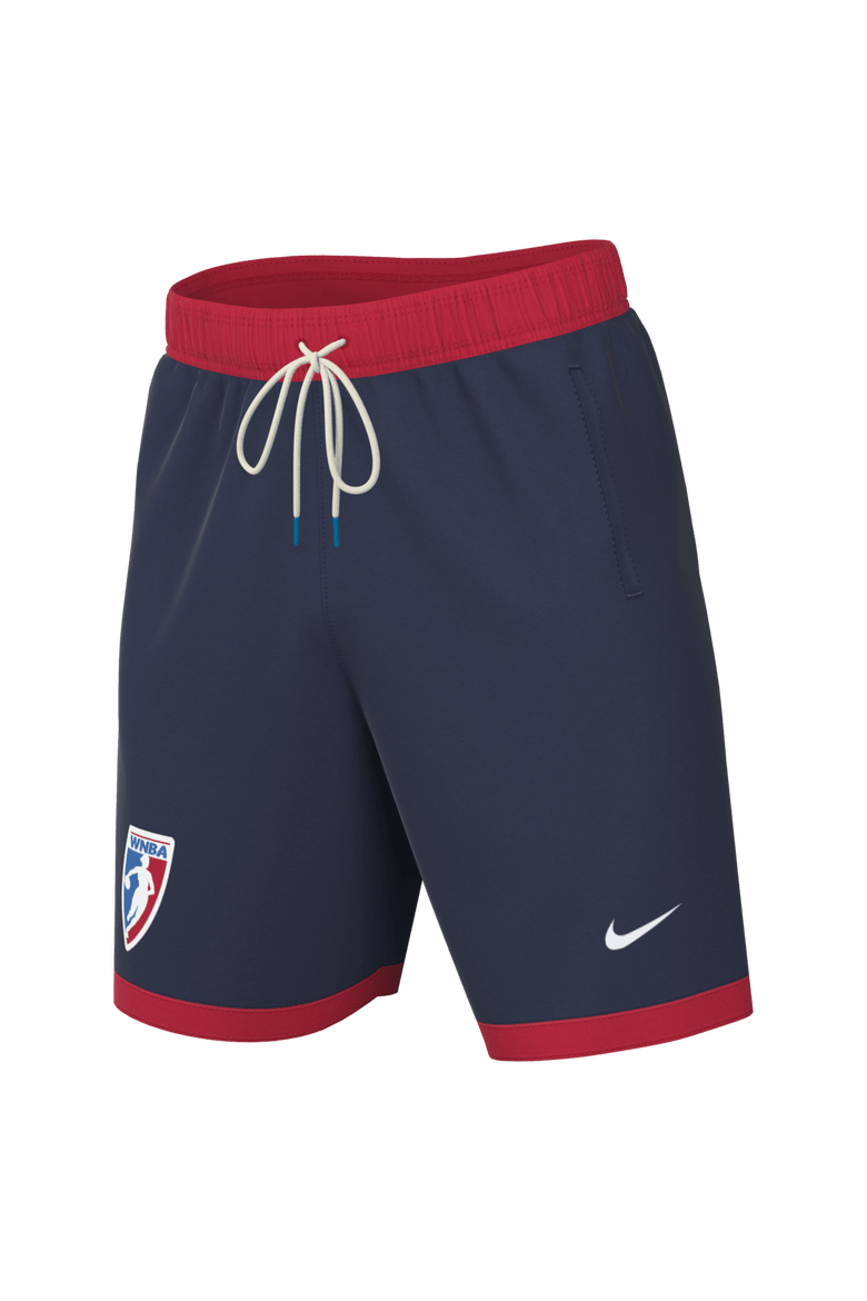 Unisex Nike  WNBA Navy/Red Legends Relaxed Fit Fleece Shorts, Alternate, color, Navy