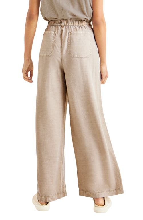 Splendid Angie Lyocell & Linen Palazzo Pants In Fawn