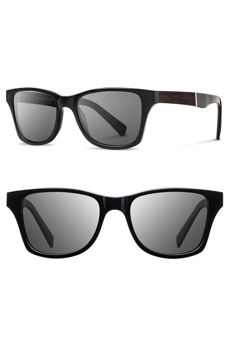 'Canby' 53mm Wood Sunglasses, Main, color, BLACK/ EBONY/ GREY