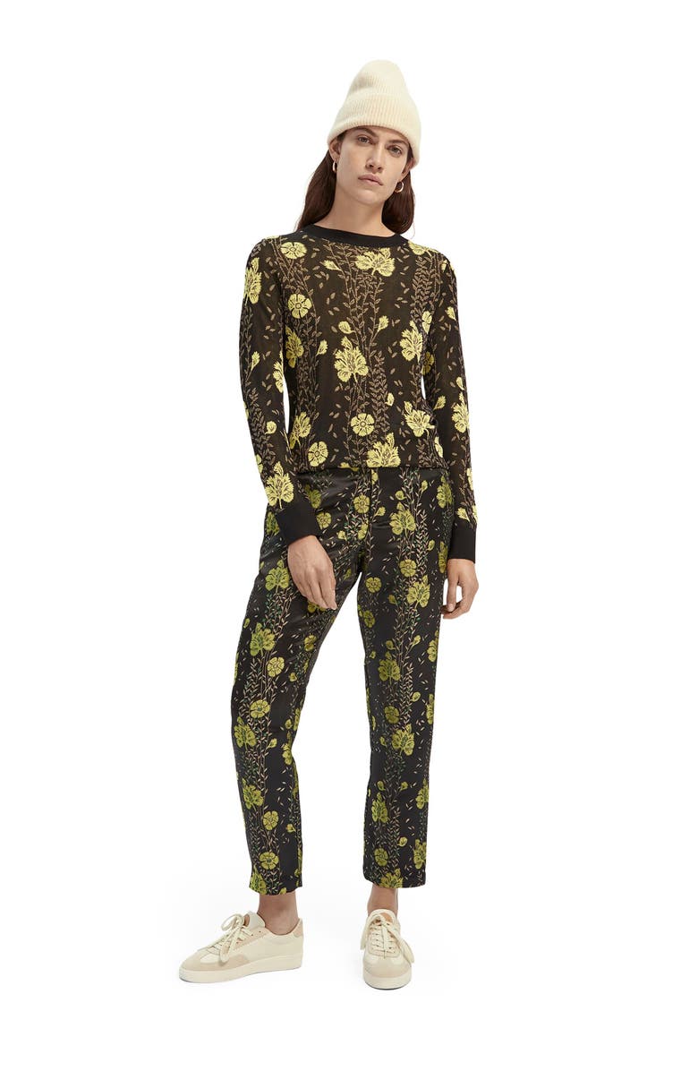 Scotch & Soda Floral Jacquard Sweater, Alternate, color, 