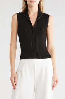 JASON WU Quarter Zip Sweater Vest