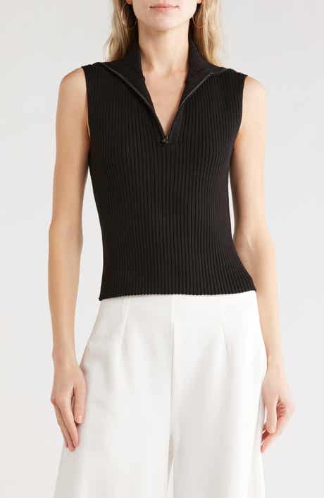 JASON WU Quarter Zip Sweater Vest
