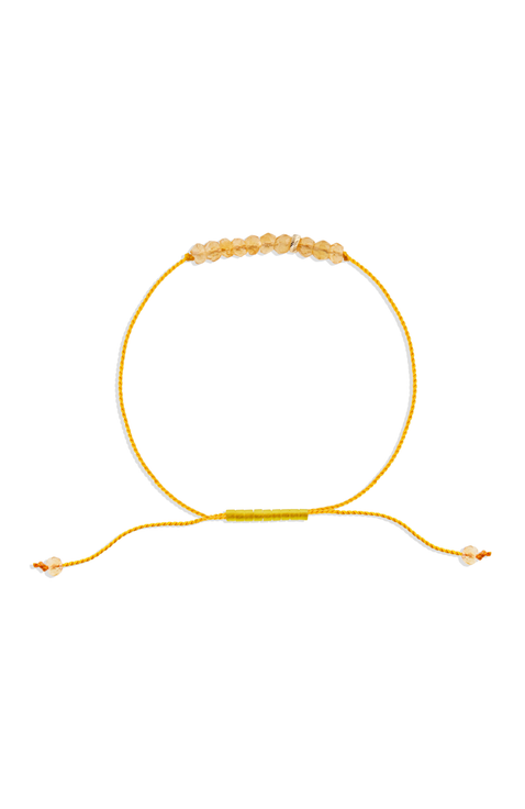 The Energy Project Bracelet - Prosperity With Citrine & Solid 14K Gold Bead