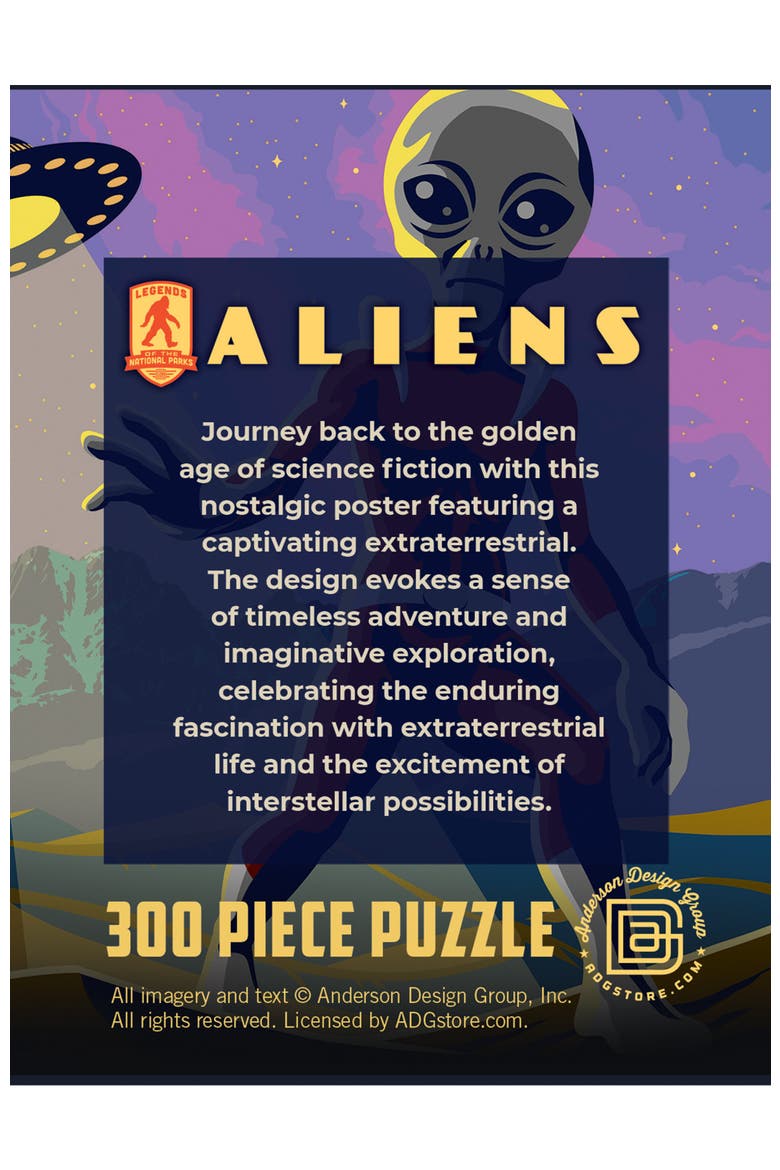 Aliens 300 Piece Jigsaw Puzzle, Alternate, color, Multicolor