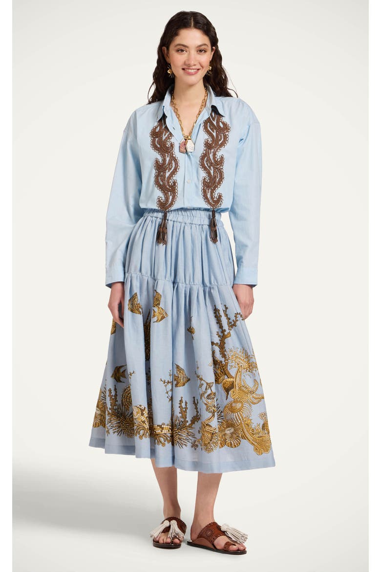 Gala Skirt, Main, color, Oceania Placée Light Blue