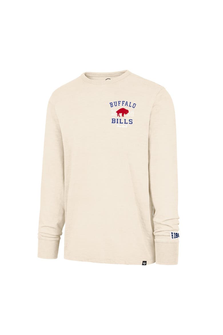 Men's '47  Tan Buffalo Bills Heavy Slub Long Sleeve T-Shirt, Alternate, color, Tan