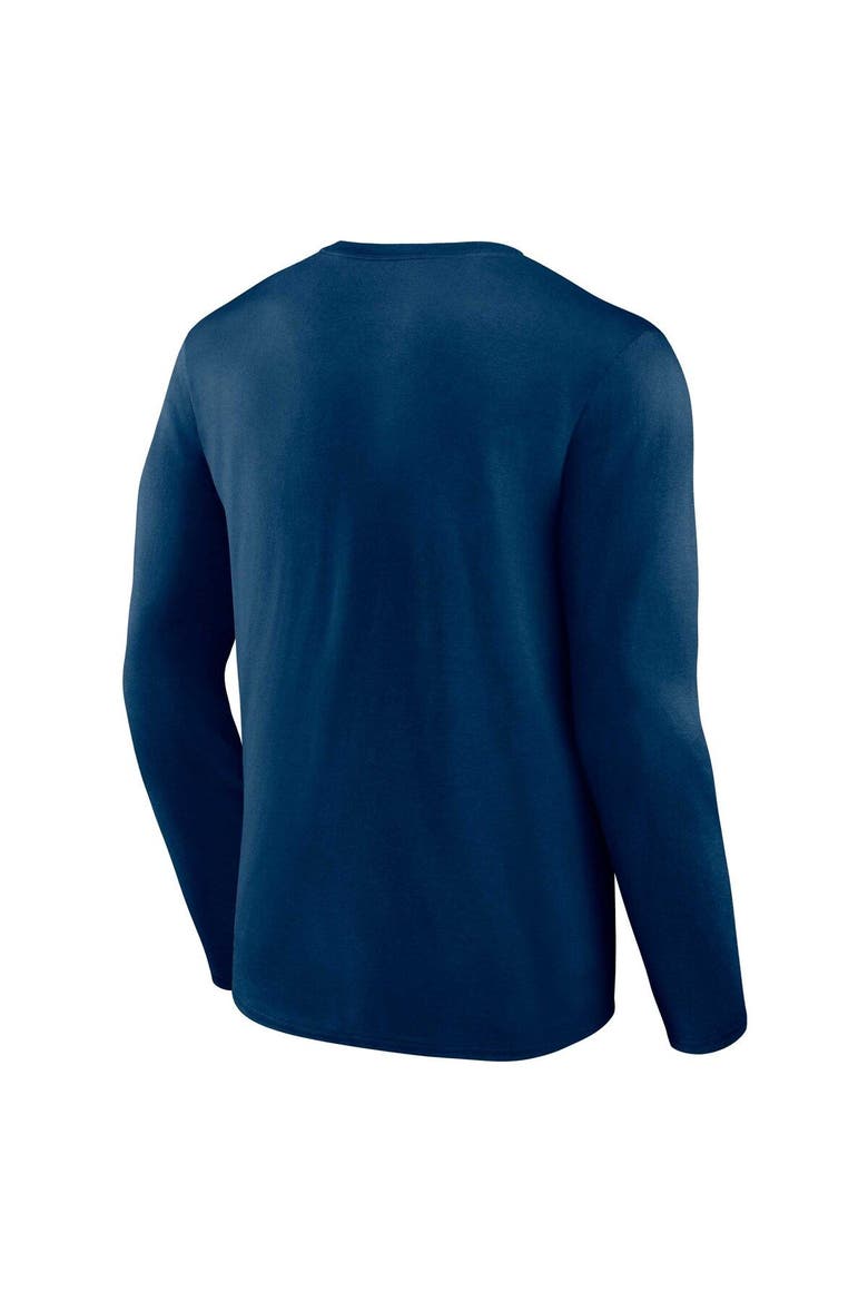 Men's Fanatics Branded Deep Sea Blue Seattle Kraken Skate Or Die Long Sleeve T-Shirt, Alternate, color, Navy