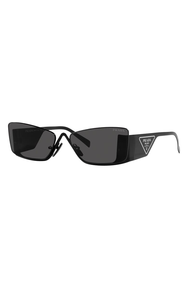 Prada 57mm Rectangular Sunglasses, Alternate, color, 