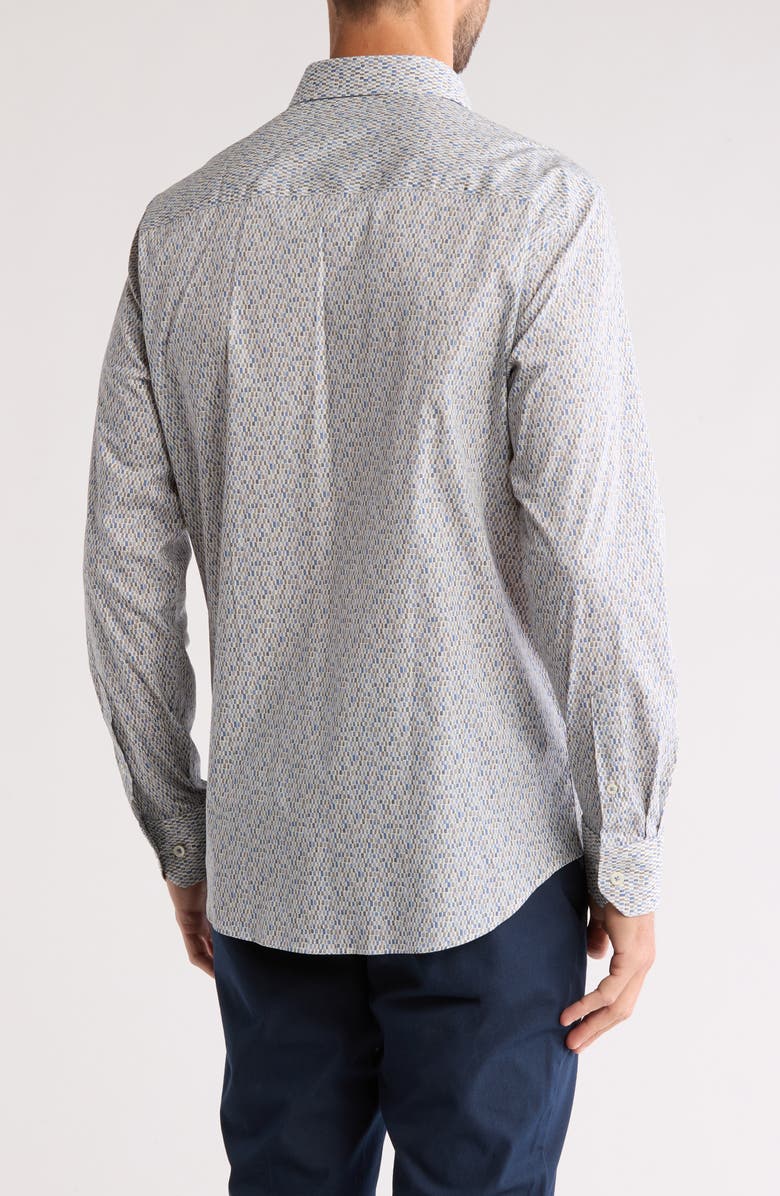 Bugatchi Axel Shaped Fit Stretch Button-Up Shirt, Alternate, color,