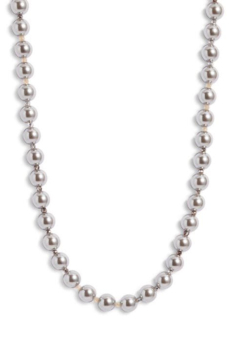 Imitation Pearl & Glass Bead Necklace