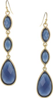 OLIVIA WELLES Drea Faceted Dangle Earrings