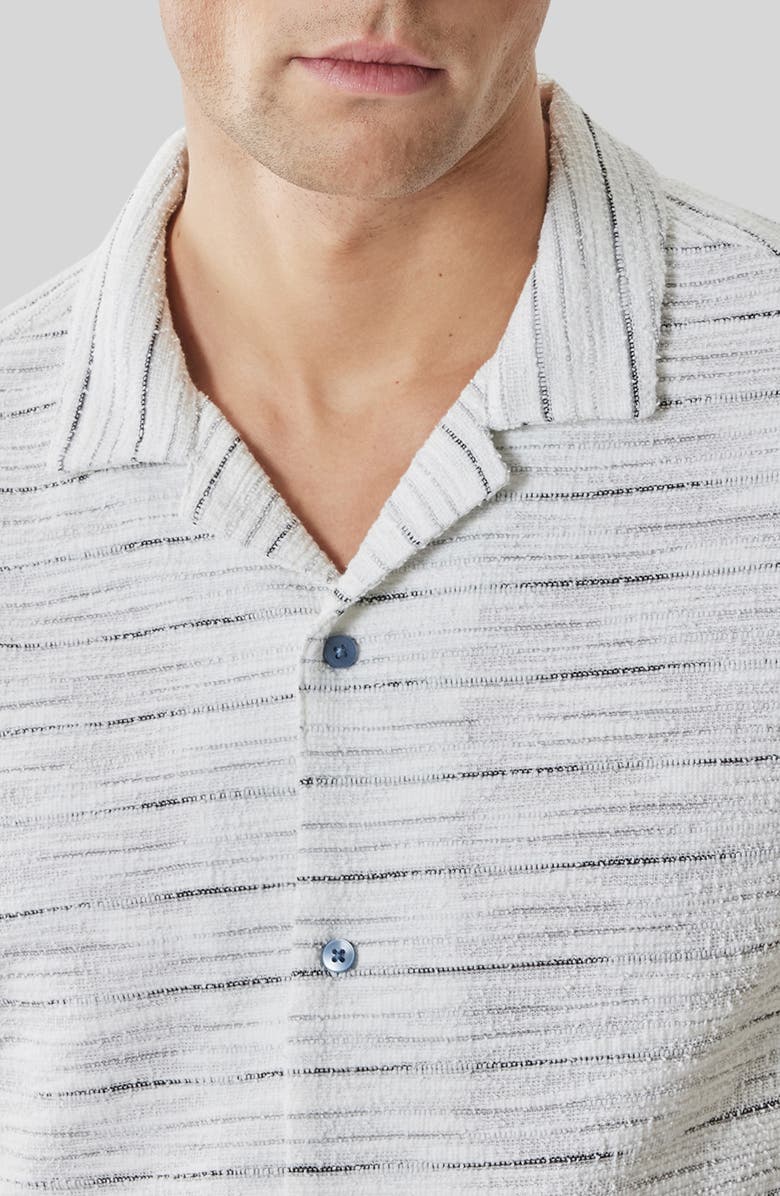 Robert Barakett Sage Short Sleeve Button-Up Shirt, Alternate, color, Swan