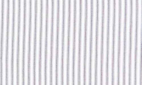 Petite Plume French Ticking Table Runner In Navy