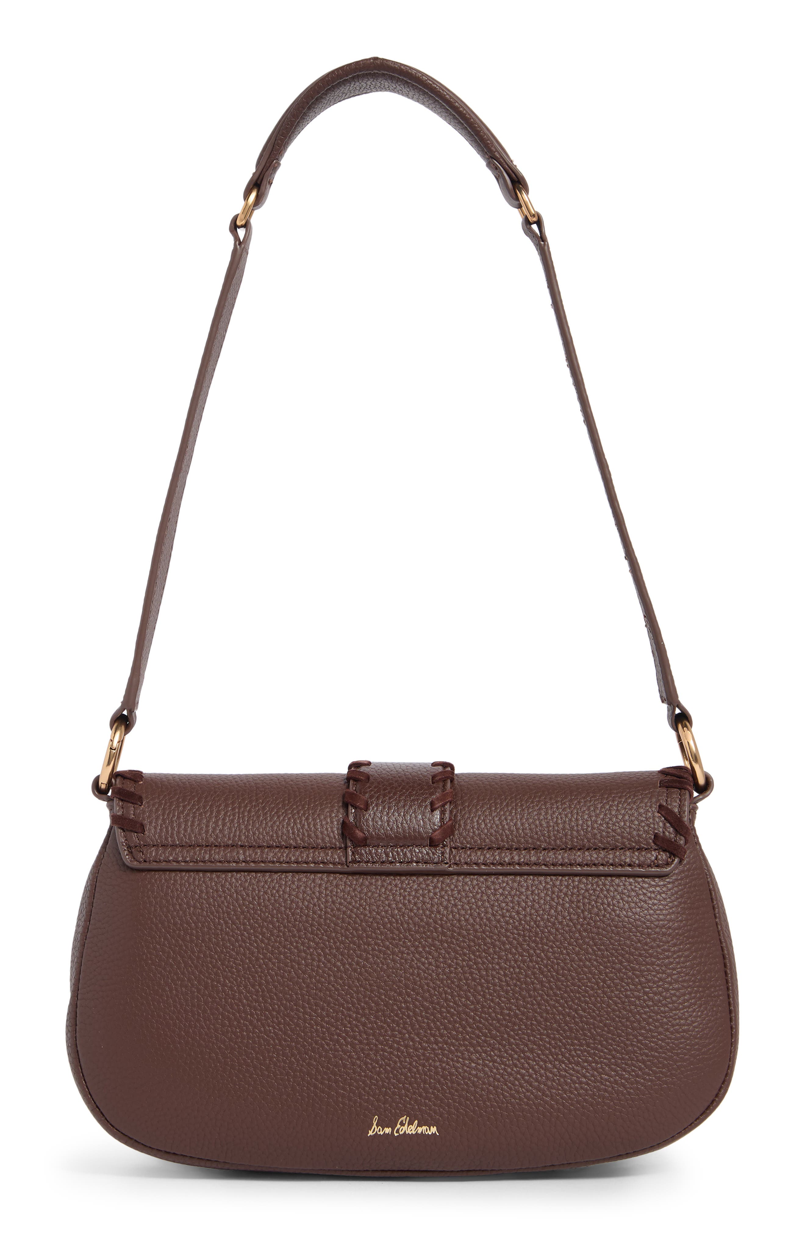 Sam Edelman Medium Rue Shoulder Bag, Alternate, color, Dark Brown