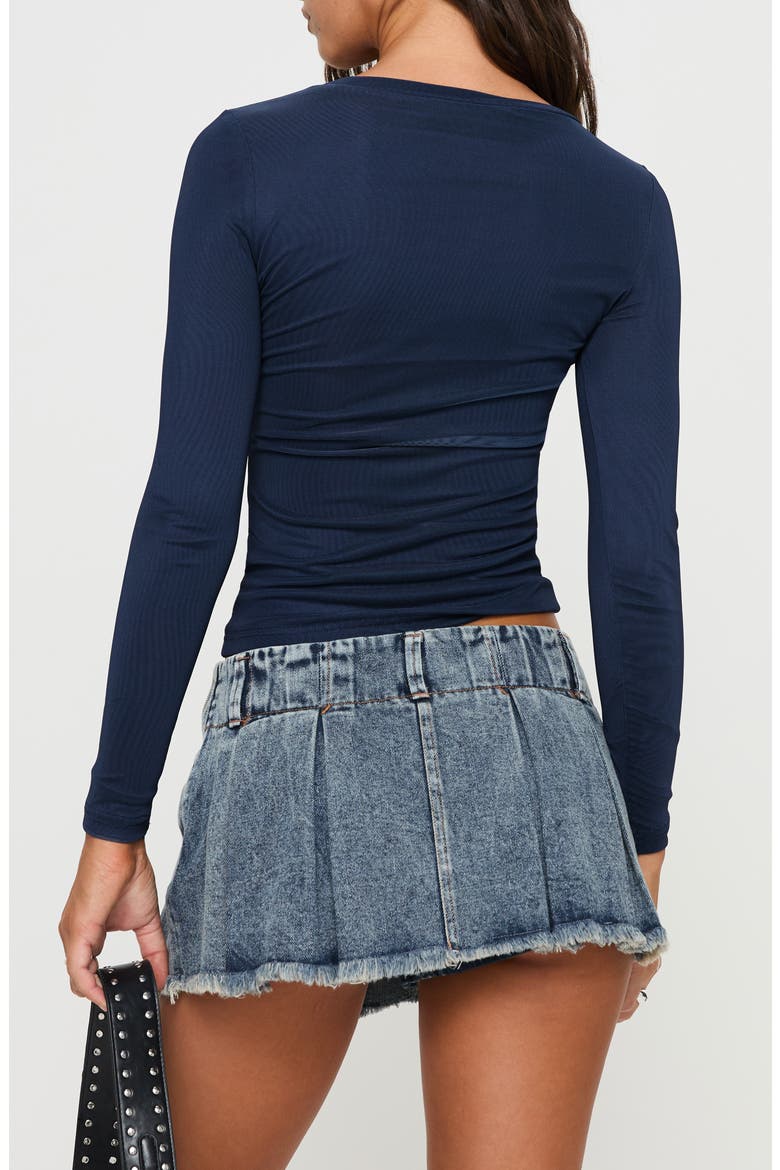 Raldor Floral Graphic Mesh Top, Alternate, color, NAVY