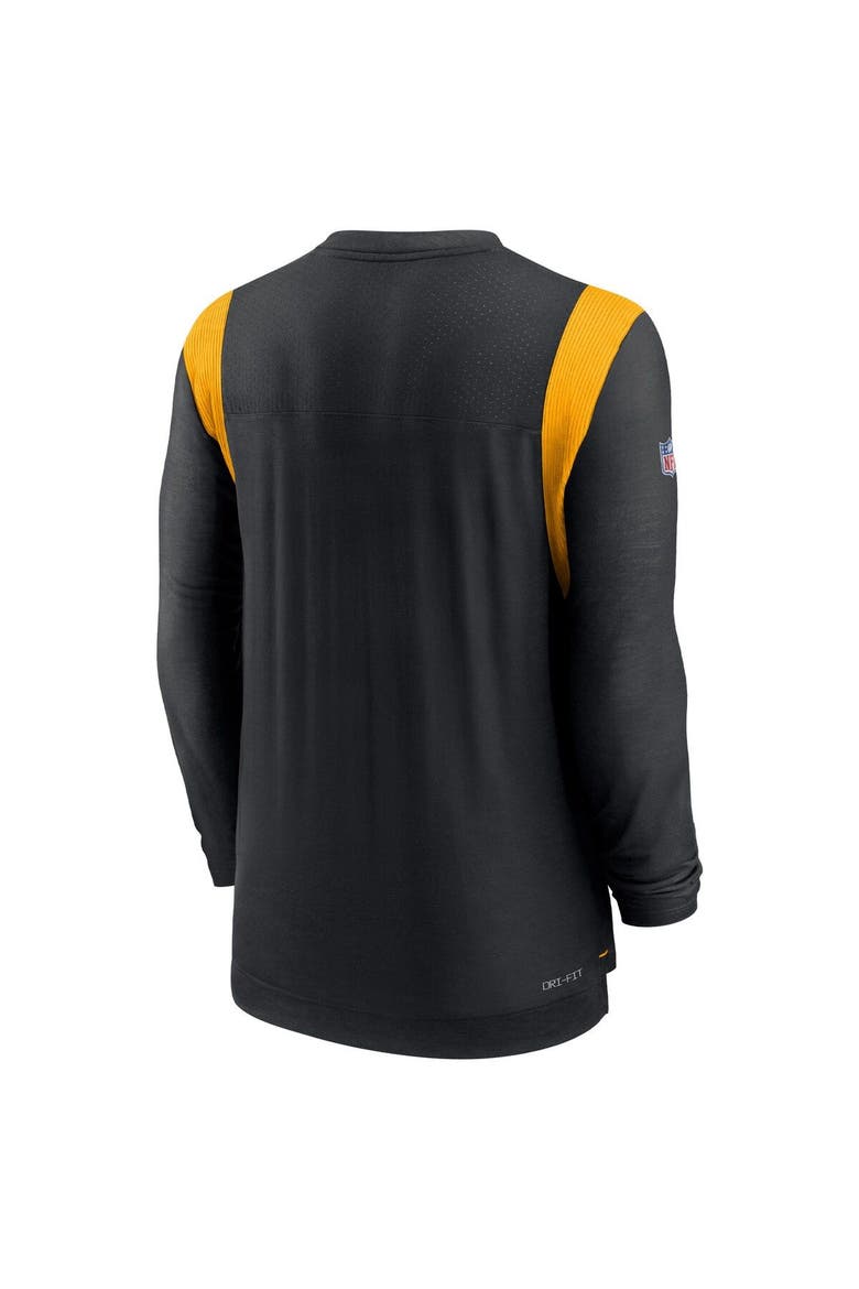 Men's Nike Black Pittsburgh Steelers Sideline Tonal Logo Performance Player Long Sleeve T-Shirt, Alternate, color, Black