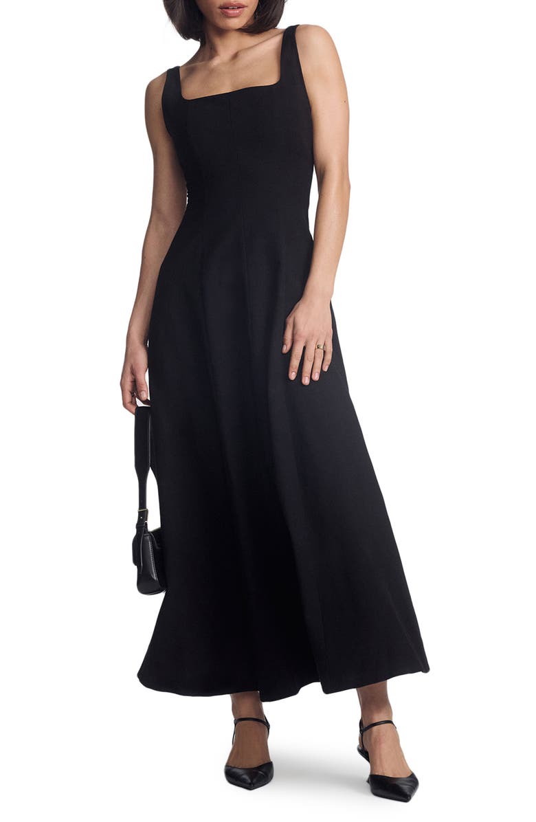 Mavi Jeans Woven Cotton Dress, Main, color, Black