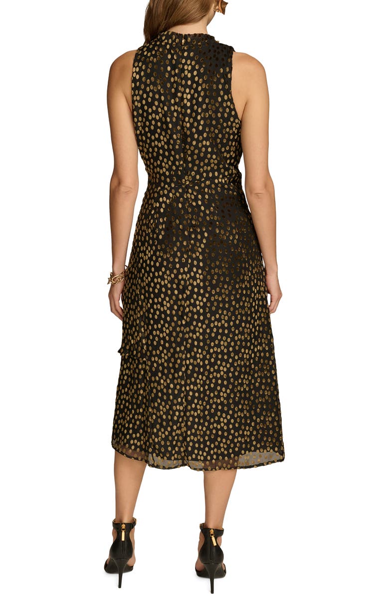Donna Karan New York Metallic Dot Sleeveless Dress, Alternate, color, 