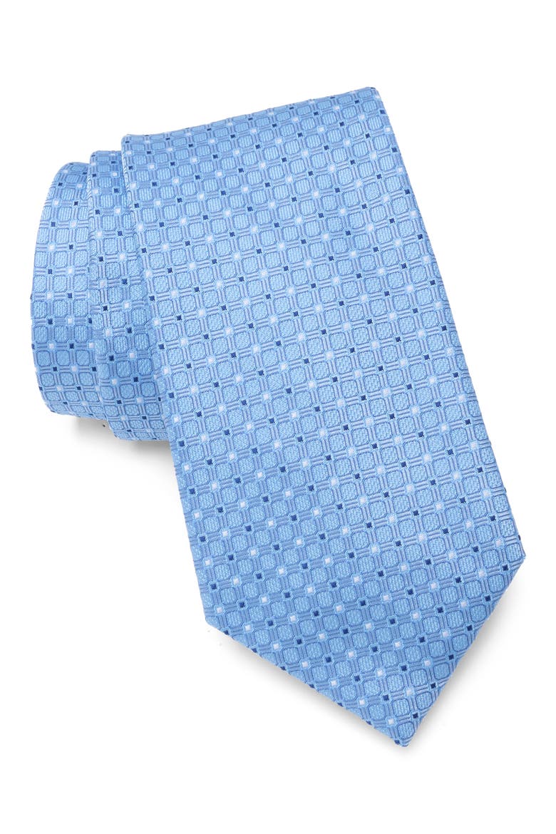 Allison Geo Jacquard Tie, Main, color, LIGHT BLUE