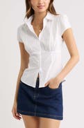 BP. Ruched Empire Waist Button Shirt