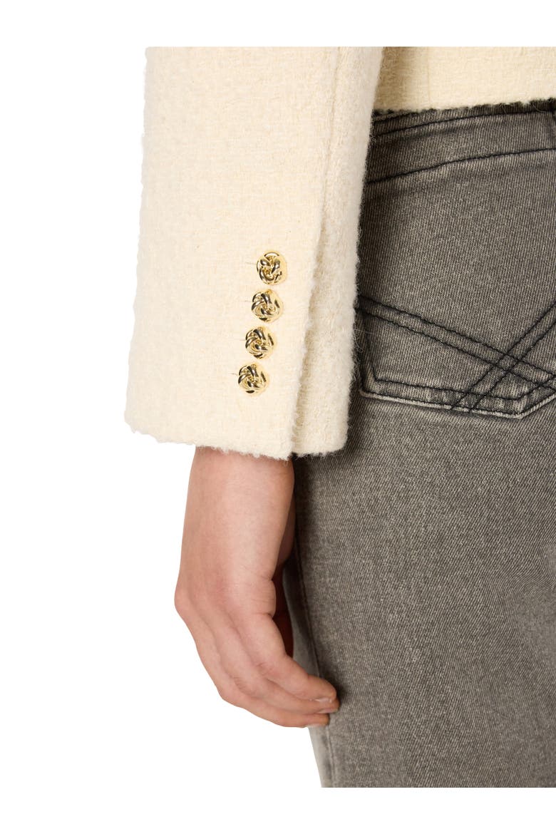 Norine Short Tweed Jacket, Alternate, color, Ecru