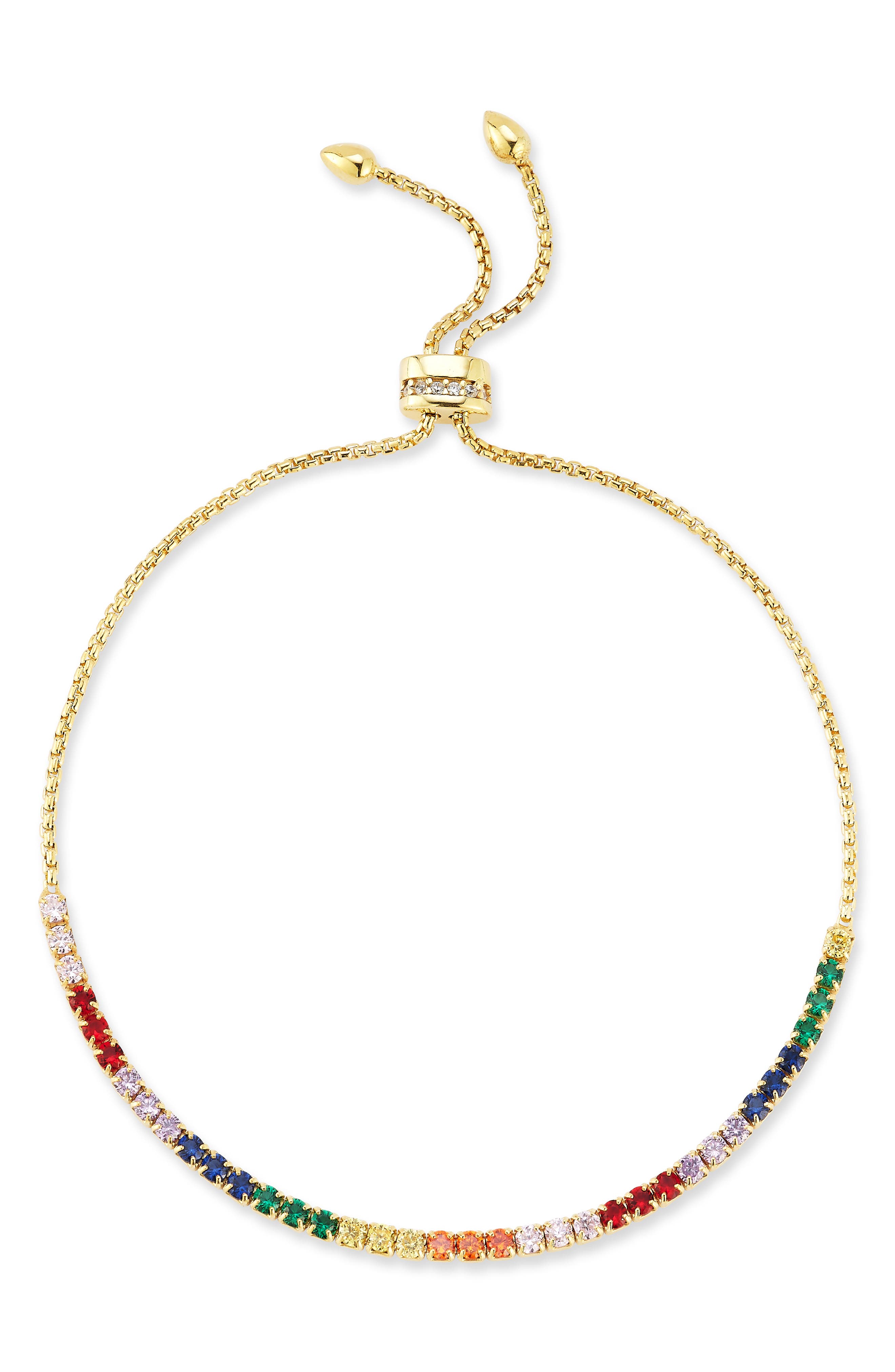 SPHERA MILANO Rainbow CZ Slide Bracelet