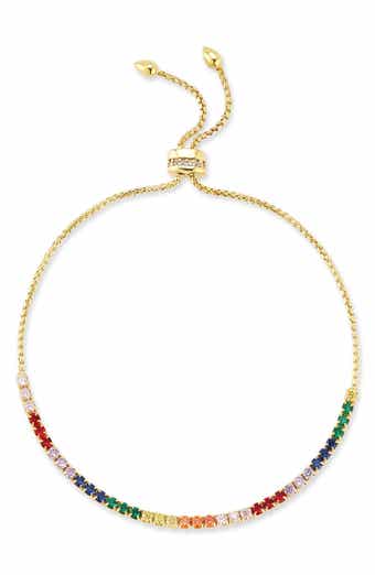 Rainbow CZ Slide Bracelet