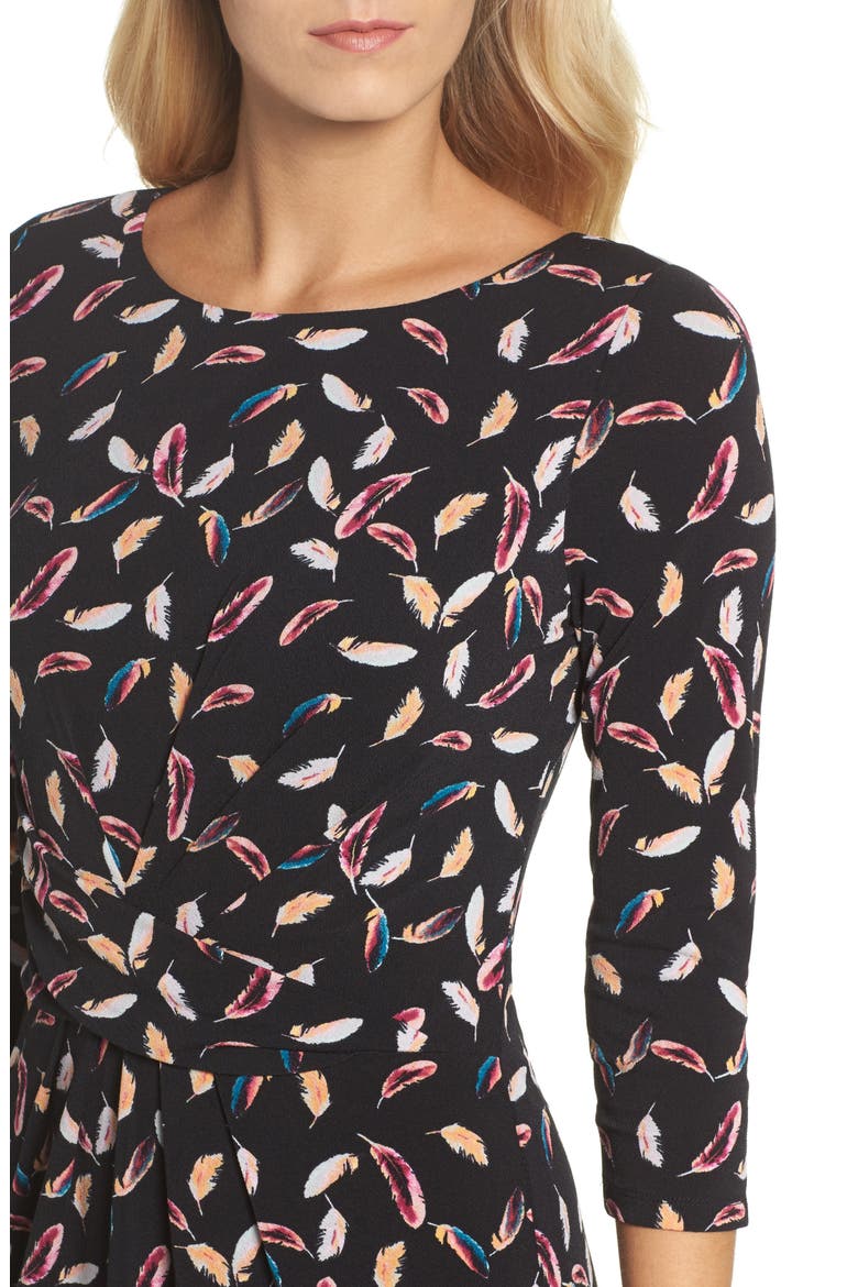 Print Stretch Sheath Dress, Alternate, color, PINK MULTI