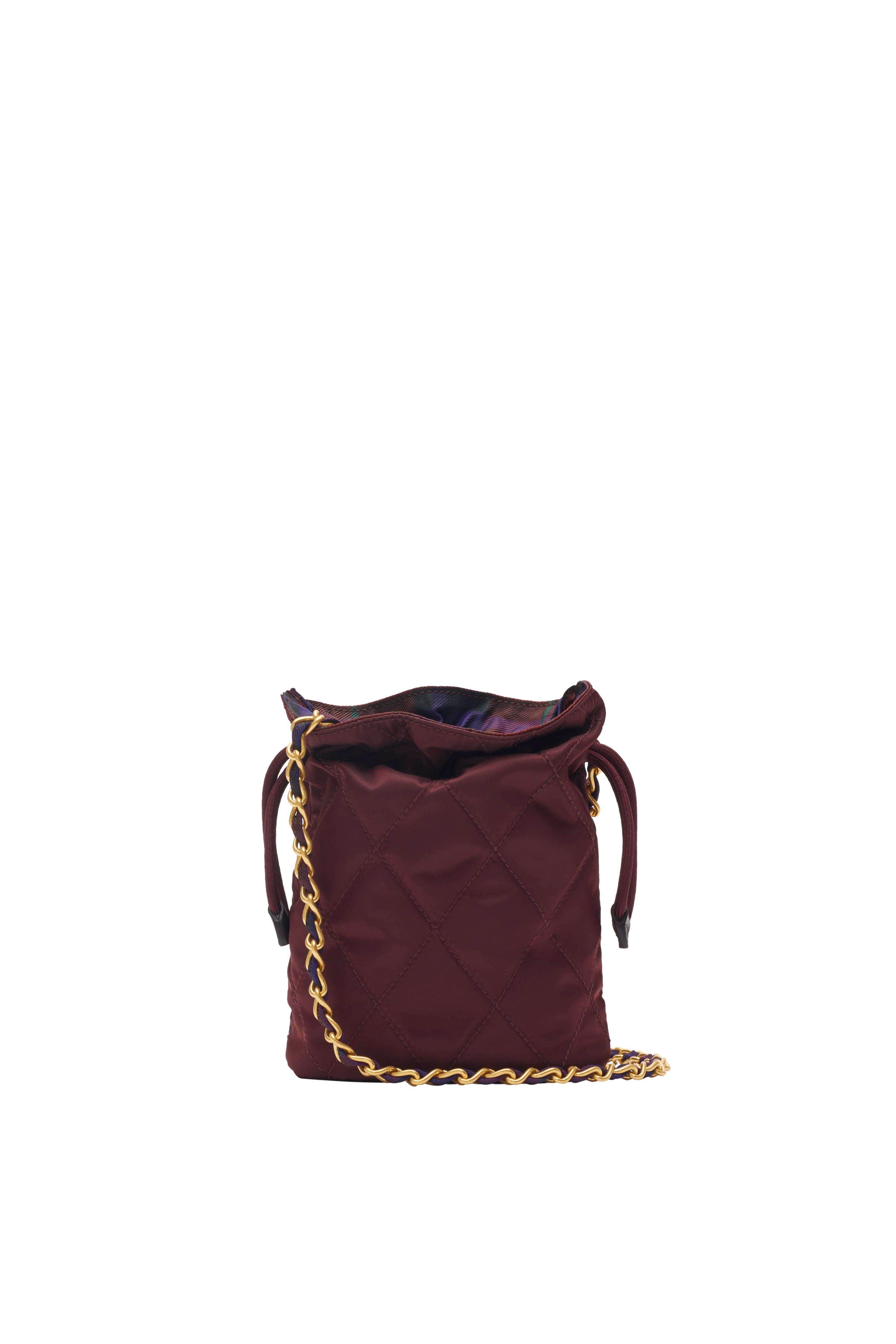 Burberry Reversible Horseshoe Chain Pouch, Alternate, color, Sash Purple