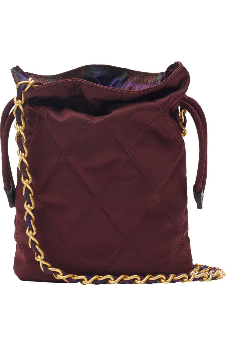 Burberry Reversible Horseshoe Chain Pouch, Alternate, color, Sash Purple