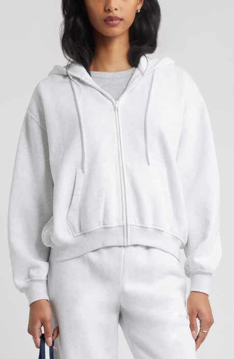 BP. Relaxed Cotton Blend Zip Hoodie