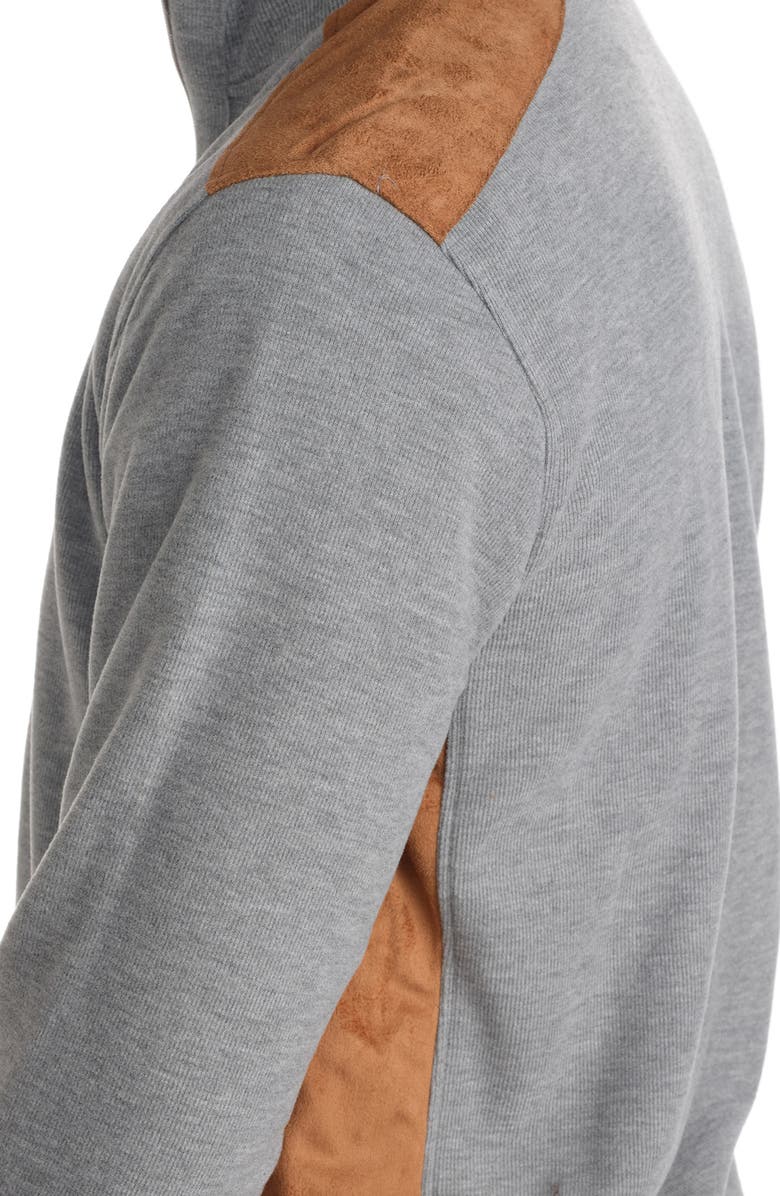 STUDIO GARNET LOS ANGELES Faux Suede Trim Jacket, Alternate, color, Platinum