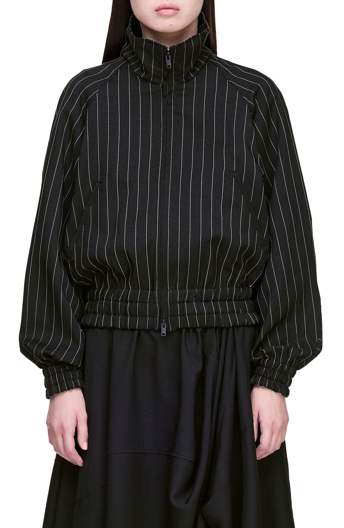 Pinstriped Track Jacket