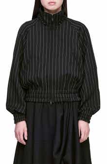 Pinstriped Track Jacket
