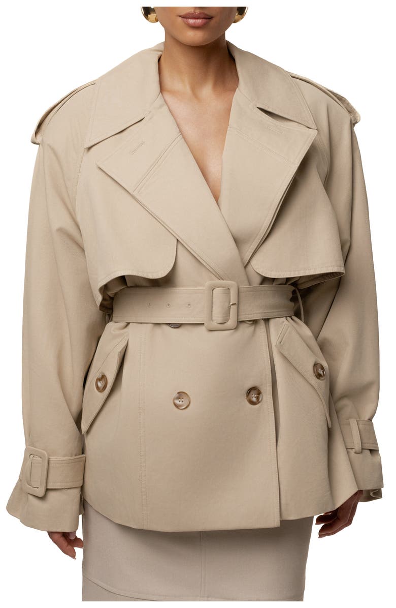 JLUXLABEL Classic Oversized Trench, Main, color, Khaki