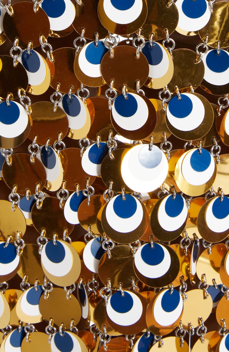 Rabanne Metallic Spangle Maxi Skirt, Alternate, color, 