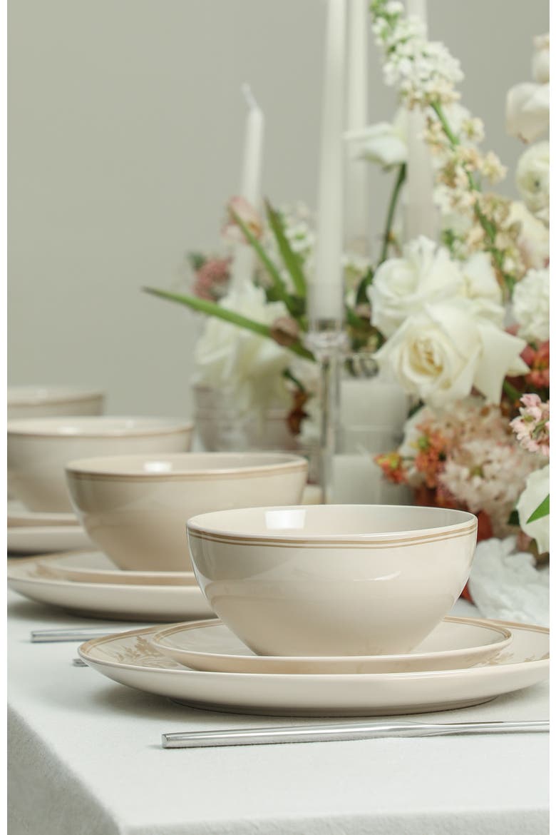 Opal Stoneware 32-Piece Dinnerware Set, Alternate, color, Beige