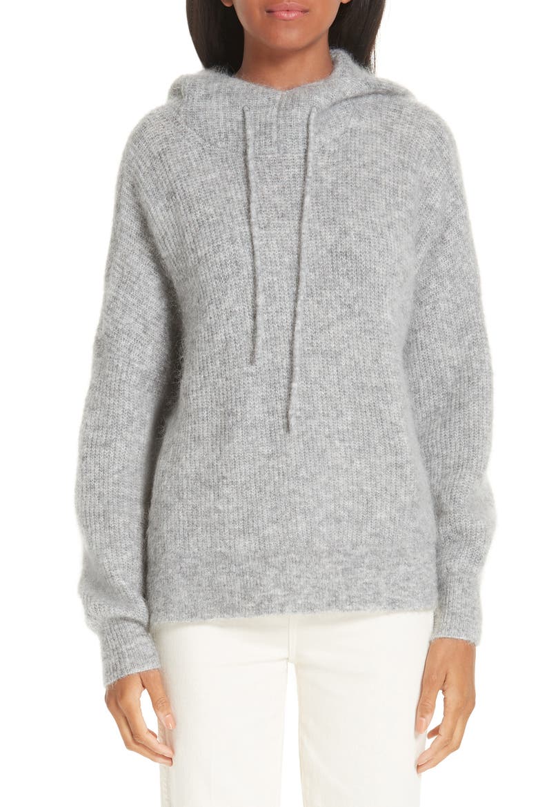 Soft Wool Blend Hoodie, Main, color, PALOMA MELANGE 921