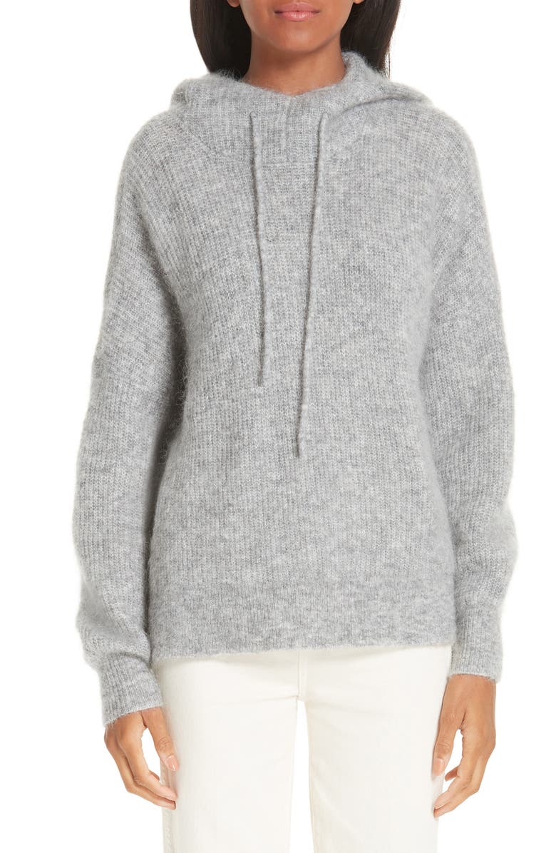 Ganni Soft Wool Blend Hoodie, Main, color,