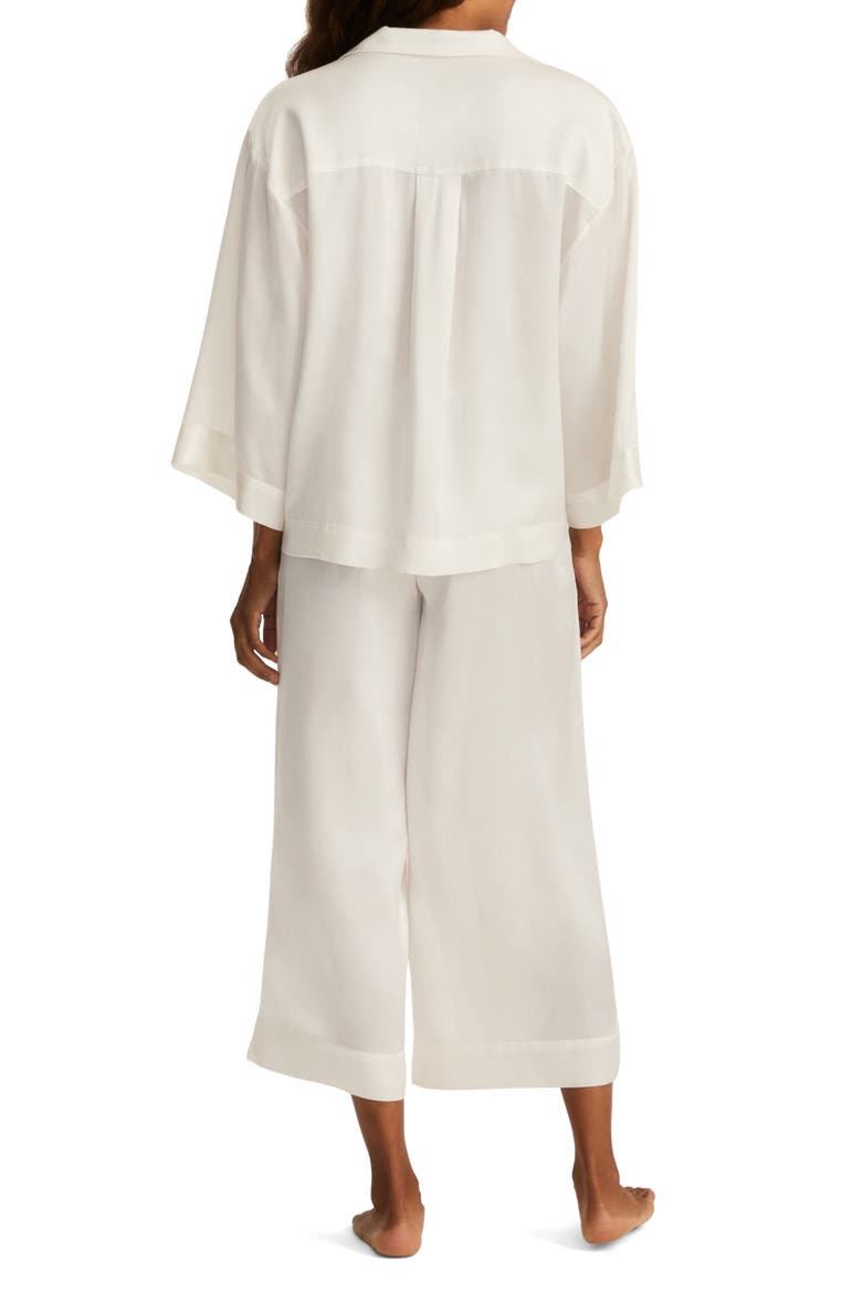 Olivia Silk Pajamas, Alternate, color, WHITE