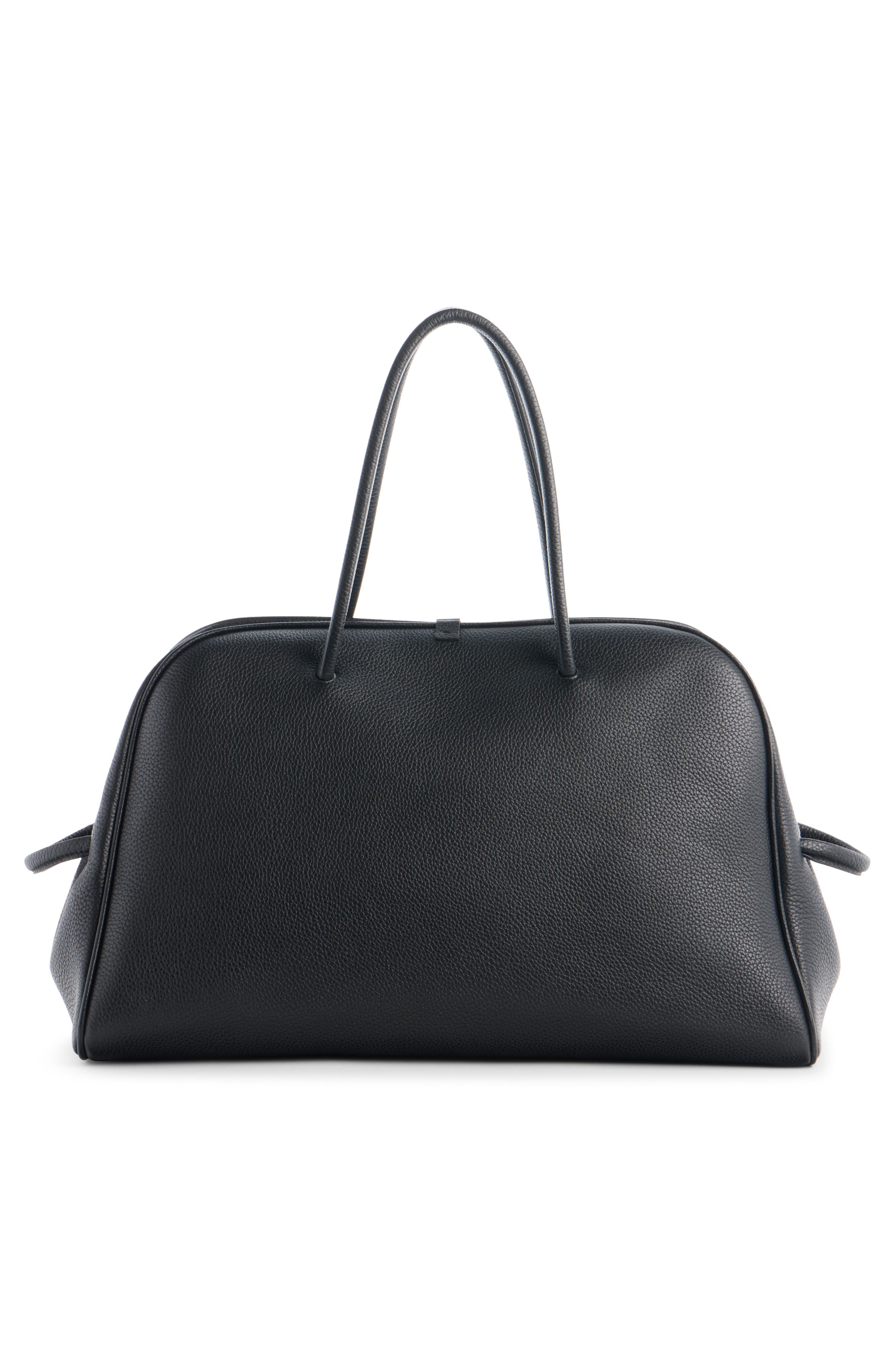 Jacquemus Le Turismo Leather Bowling Bag, Alternate, color, Black