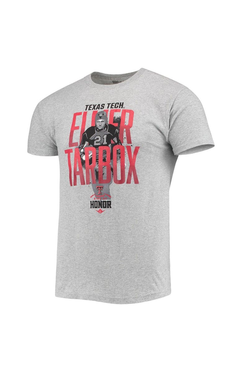 Retro Brand Men's Original Retro Brand Elmer Tarbox Heathered Gray Texas Tech Red Raiders Ring of Honor T-Shirt, Alternate, color, 