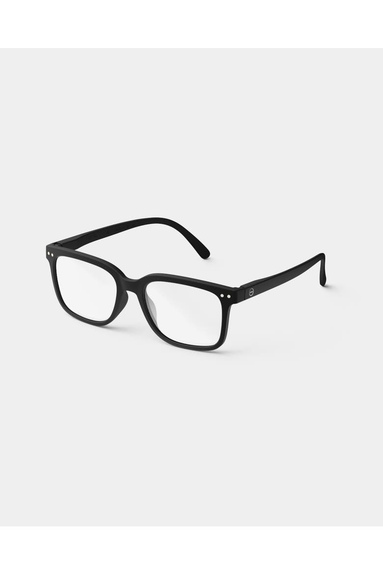 #L 54mm Rectangular Reading Glasses, Alternate, color, Black