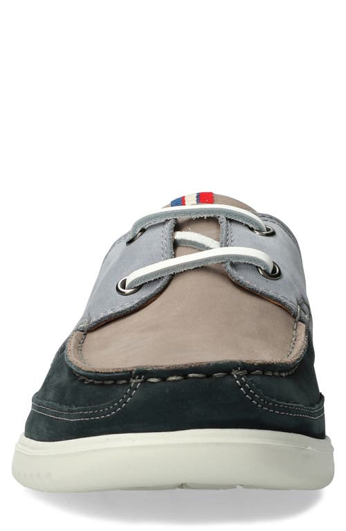 Mephisto Trevis Boat Shoe In Deep Blue Mix