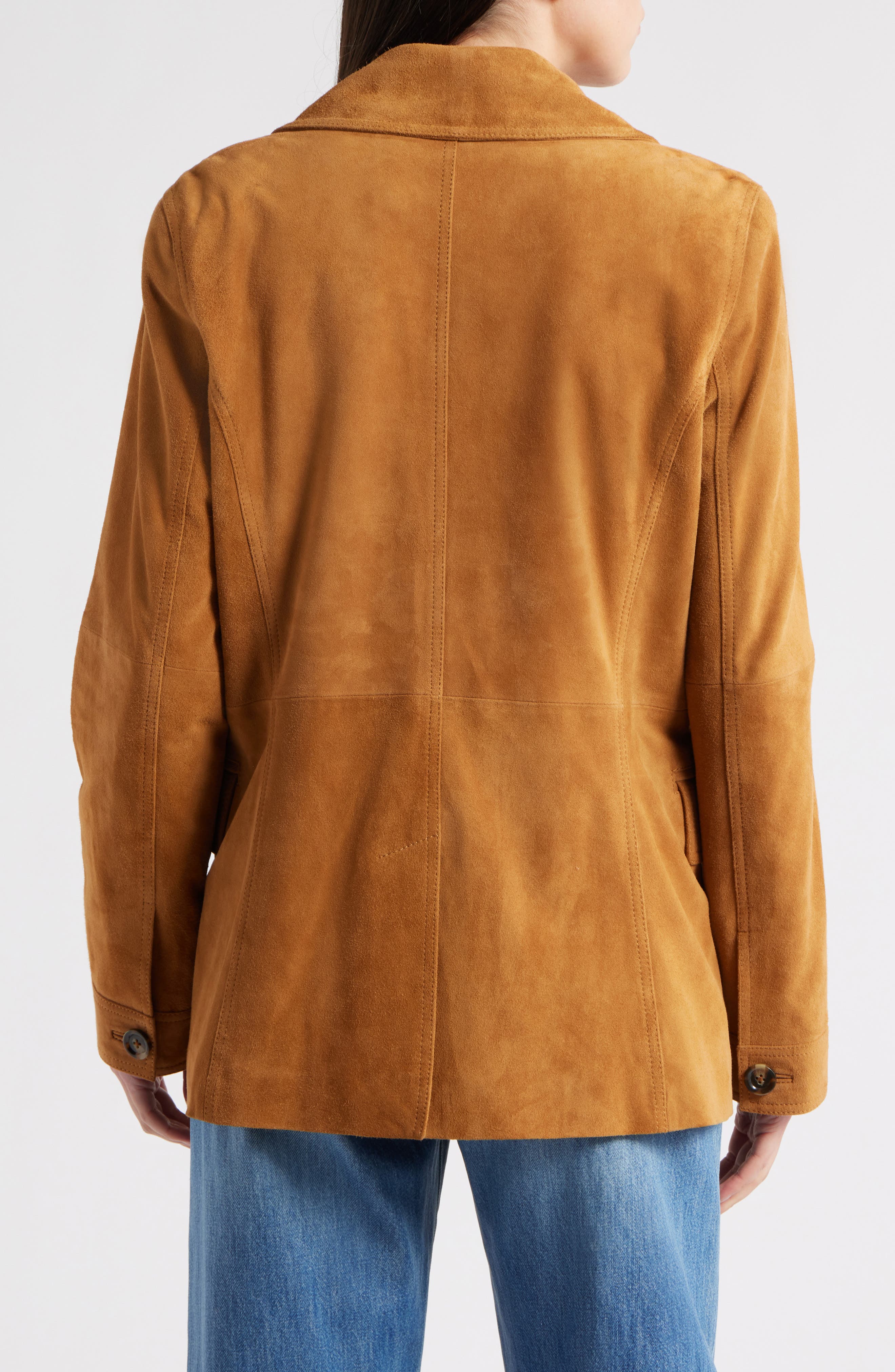 Single Breasted Suede Blazer - image 2